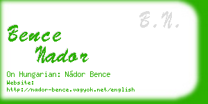 bence nador business card
