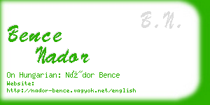 bence nador business card